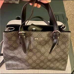 Nine West Elegant Black and Gray Satchel